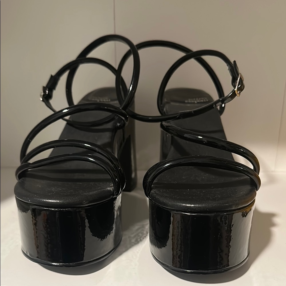 Jeffrey Campbell Black Platform Strappy Sandals